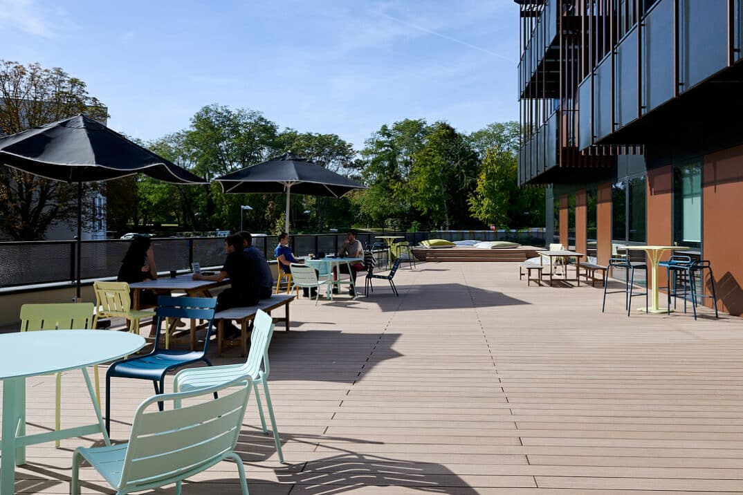 La terrasse de l'ANDRA aménagée par Fairspace