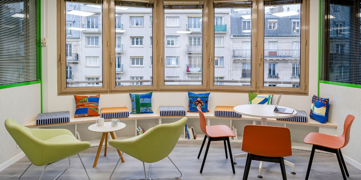 BL Evolution, projet d'aménagement Fairspace avec une banquette éco-conçue